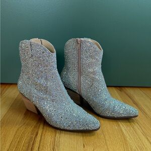 Betsey Johnson Emory Rhinestone Cowgirl Boots
